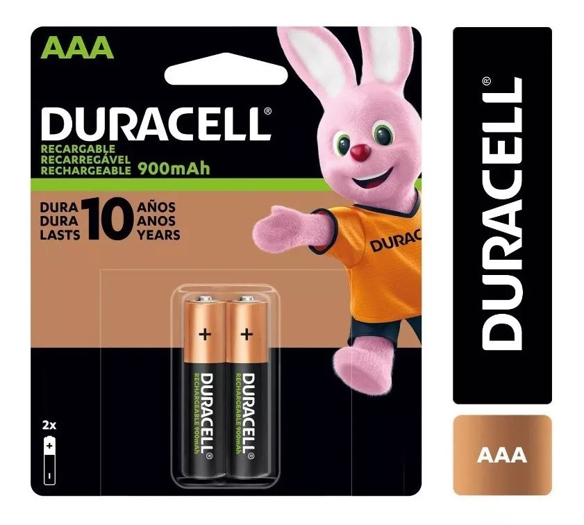 Pilas Duracell Recargable AAA x2