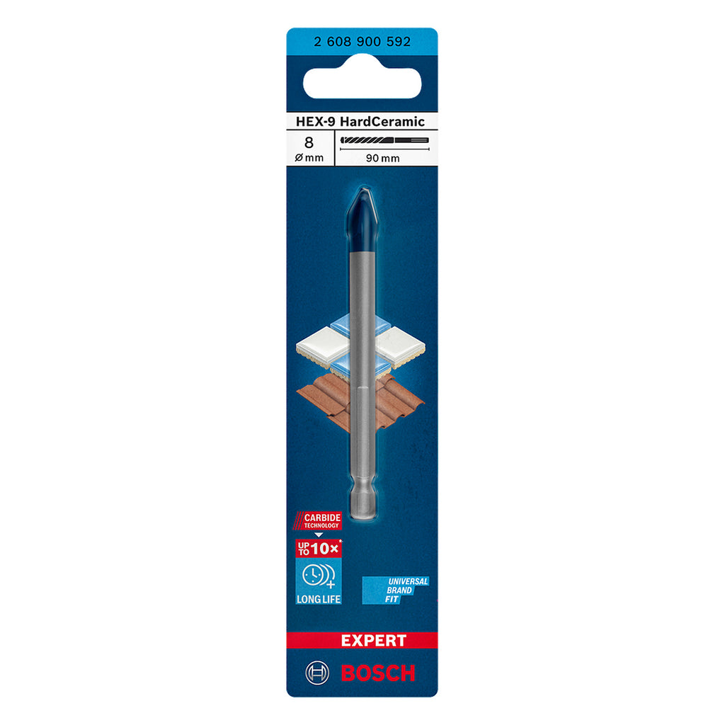 Broca Bosch Expert HEX-9 HardCeramic 8mm Para Porcelanato y Cerámica Dura