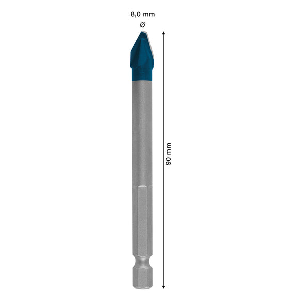 Broca Bosch Expert HEX-9 HardCeramic 8mm Para Porcelanato y Cerámica Dura