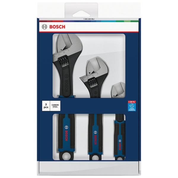 Juego 3 Llaves Ajustables Bosch 6, 8 y 10 Pulgadas