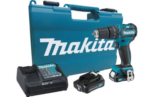 Taladro Percutor Inalámbrico 12v Makita  HP332DWAE + 2 baterías + cargador