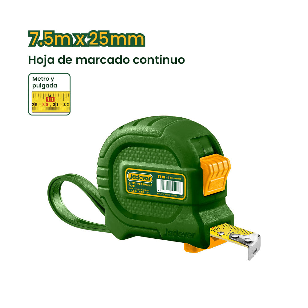 HUINCHA DE MEDIR 7,5m  JADEVER