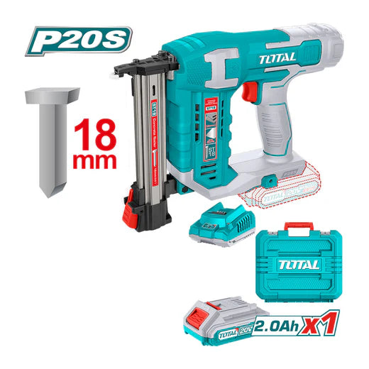 CLAVADORA INALÁMBRICA PARA CONCRETO 18MM 20V TOTAL + BATERÍA Y CARGADOR (TCSTLI3808)