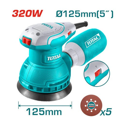 Lijadora Roto Orbital  320W 125mm + 5 Lijas