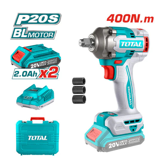 Llave de Impacto Inalámbrica Total Tools TIWLI2040 20V | Potente y Versátil