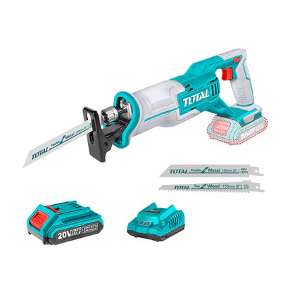 Sierra Sable Inalámbrica 20V + Batería 2Ah + Cargador TOTAL TRSLI11521