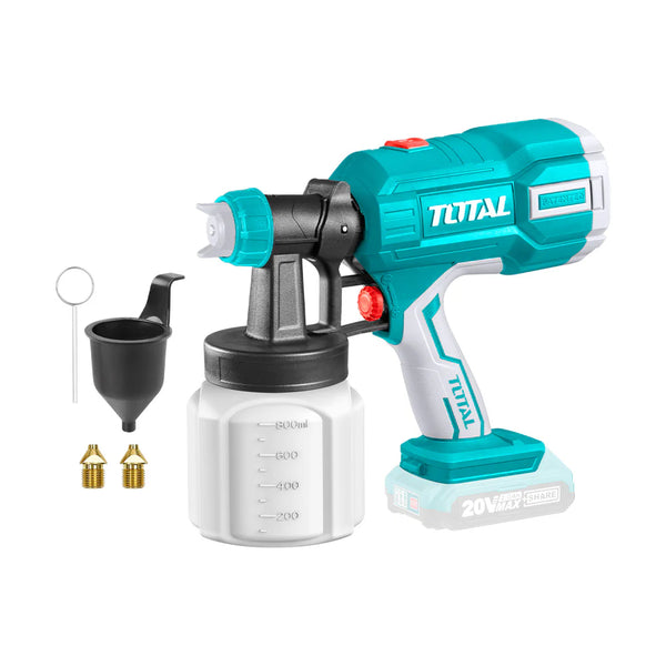 Pistola Para Pintar Pulverizadora 800ml 20v + 4 Accesorios Total Tools TSGLI2003