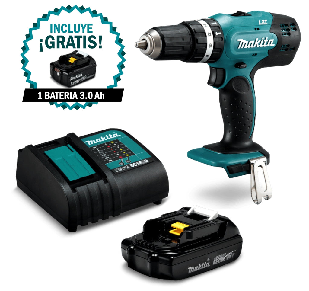 TALADRO PERCUTOR INALÁMBRICO MAKITA 18V DHP453X10-1