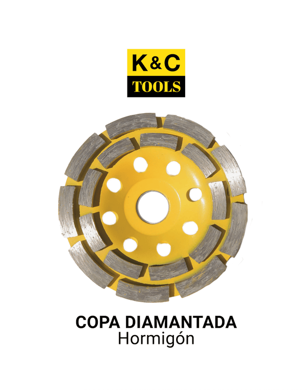 Copa Diamantada 7'' Doble Segmento para Concreto y Piedra - K&C Tools