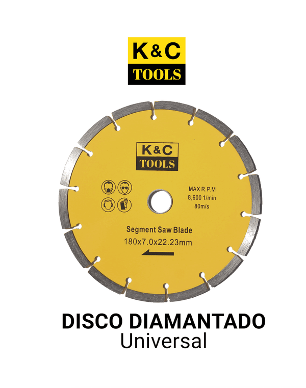 Disco Diamantado Segmentado 7” (180 mm) – KyC Tools