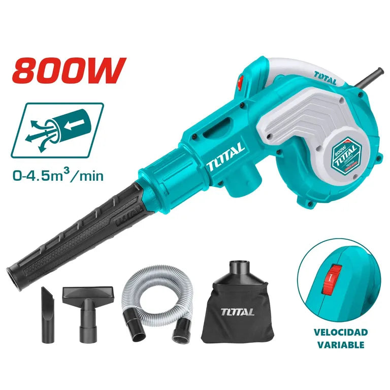 SOPLADOR ASPIRADOR 800W TOTAL TOOLS TB2086-7